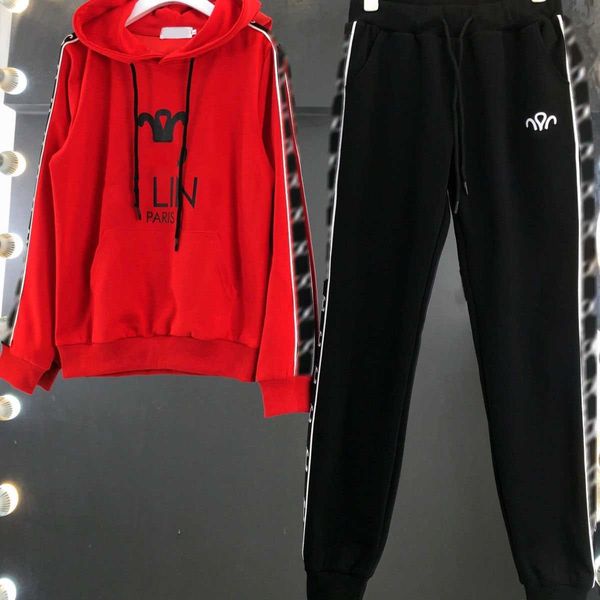 23ss designer brand tracksuit spring autumn new european american brand high end quality hooded pullover sports suit foreign trade slim wome, Gray
23ss designer brand tracksuit spring autumn new european american brand high end quality hooded pullover sports suit foreign trade slim wome, Gray
