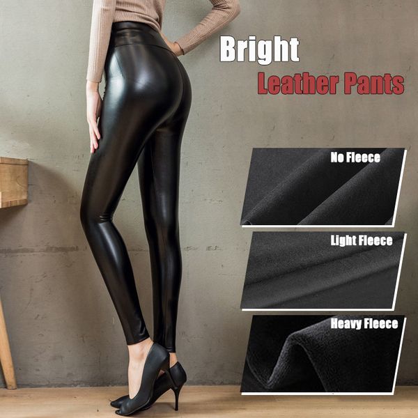 women's leggings high waist leather leggings for women thin thick elastic fitness pu leggings spring winter skinny push up slim pants 2, Black
women's leggings high waist leather leggings for women thin thick elastic fitness pu leggings spring winter skinny push up slim pants 2, Black