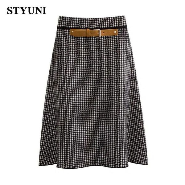 skirts houndstooth vintage a line elastic high waist with belt knitted women s skirt knee length autumn winter for women 230308, Black
skirts houndstooth vintage a line elastic high waist with belt knitted women s skirt knee length autumn winter for women 230308, Black