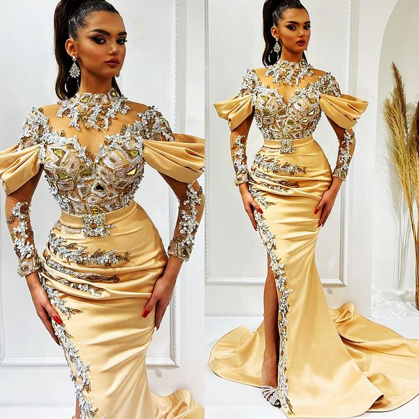 2023 arabic aso ebi champagne mermaid prom dresses lace crystals beaded evening formal party second reception birthday engagement gowns dres, Black
2023 arabic aso ebi champagne mermaid prom dresses lace crystals beaded evening formal party second reception birthday engagement gowns dres, Black
