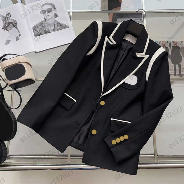 womens jacket classic logo embroidery striped edge lapel long sleeves jackets lapel pocket design cufflinks decorative long sleeves outerwea, Black;brown
womens jacket classic logo embroidery striped edge lapel long sleeves jackets lapel pocket design cufflinks decorative long sleeves outerwea, Black;brown