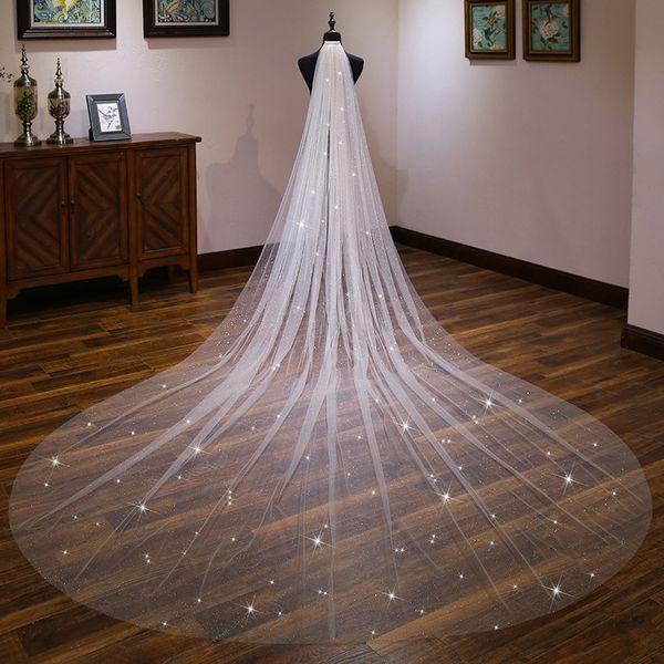 350cm*300cm shiny gilded stars veil super long headpieces mesh veil bridal party dress veil baroque headwear with wedding jewelry hair acces, Silver
350cm*300cm shiny gilded stars veil super long headpieces mesh veil bridal party dress veil baroque headwear with wedding jewelry hair acces, Silver