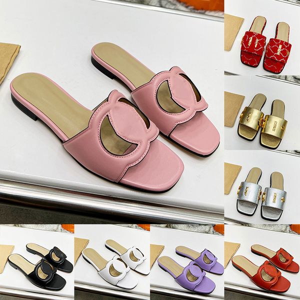 interlocking hollow slippers for womens ladies leather low heels slipper fashion luxury female summer casual shoes pink black white pantoufl
interlocking hollow slippers for womens ladies leather low heels slipper fashion luxury female summer casual shoes pink black white pantoufl