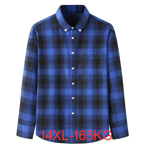 men s casual shirts autumn spring plaid button up blue men long sleeve classic vintage plus size clothing large 14xl male 230309, White;black
men s casual shirts autumn spring plaid button up blue men long sleeve classic vintage plus size clothing large 14xl male 230309, White;black