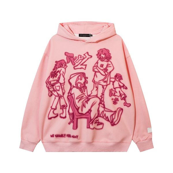 men women streetwear pink hoodie sweatshirt funny cartoon loose hooded sweater ins coat, Black
men women streetwear pink hoodie sweatshirt funny cartoon loose hooded sweater ins coat, Black