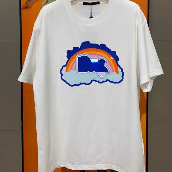 cotton t shirt rainbow print short sleeve tshirt designer t-shirt round neck loose sweatshirt men women summer polo shirts, White;black
cotton t shirt rainbow print short sleeve tshirt designer t-shirt round neck loose sweatshirt men women summer polo shirts, White;black