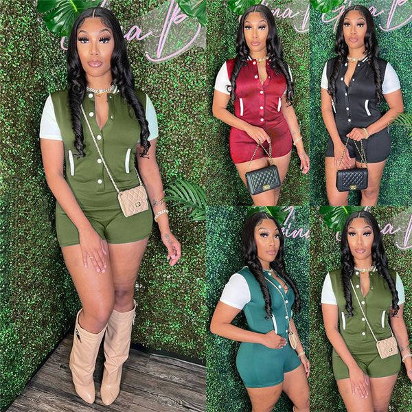 wholesale jecket jumpsuits short sleeve polo neck jumpers and playsuits botton up pocket overalls casual bodysuits 9433, Black;white
wholesale jecket jumpsuits short sleeve polo neck jumpers and playsuits botton up pocket overalls casual bodysuits 9433, Black;white