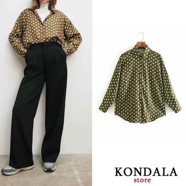 women's blouses shirts kondala za fashion women shirts vintage dot print oversized shirts long sleeve elegant blouse long mujer chic 2, White
women's blouses shirts kondala za fashion women shirts vintage dot print oversized shirts long sleeve elegant blouse long mujer chic 2, White