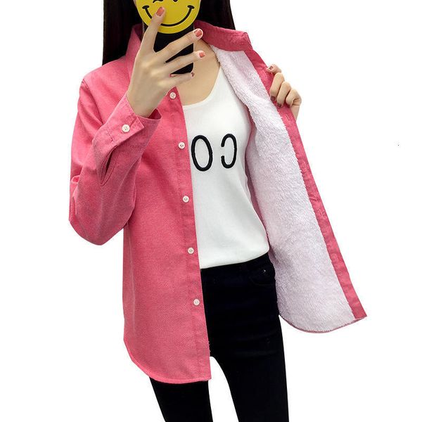 women's blouses shirts autumn winter long sleeve blouse women single-breasted plus velvet thicken shirt women camisas mujer slim warm, White
women's blouses shirts autumn winter long sleeve blouse women single-breasted plus velvet thicken shirt women camisas mujer slim warm, White