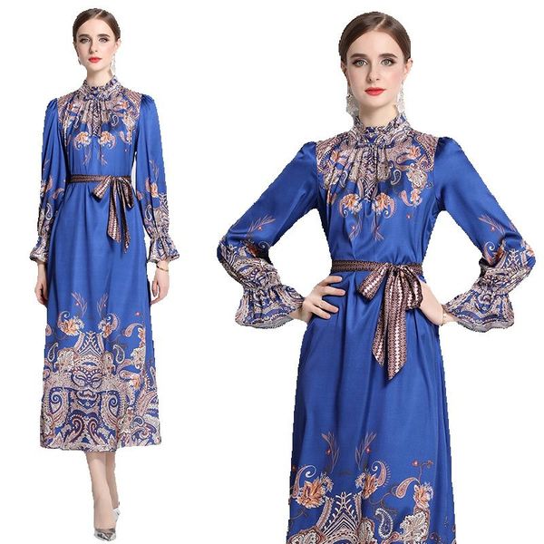2023 vintage lace up bow satin maxi dress women designer long sleeve floral print slim cocktail prom blue big swing dresses spring ladies of, Black;gray
2023 vintage lace up bow satin maxi dress women designer long sleeve floral print slim cocktail prom blue big swing dresses spring ladies of, Black;gray
