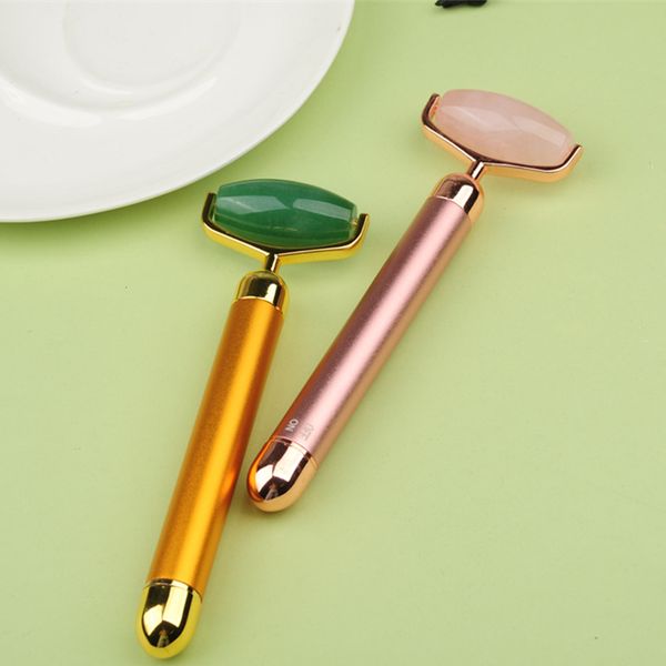 face massager electric jade roller vibrating rose quartzaventurine for eye neck massage skin care chin lift slim tool 230309
face massager electric jade roller vibrating rose quartzaventurine for eye neck massage skin care chin lift slim tool 230309