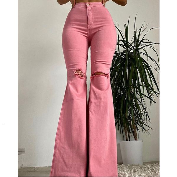 women's jeans woman slim fit solid color bellbottoms classic style ripped high waist long denim pants street retro stretchy 230308, Blue
women's jeans woman slim fit solid color bellbottoms classic style ripped high waist long denim pants street retro stretchy 230308, Blue