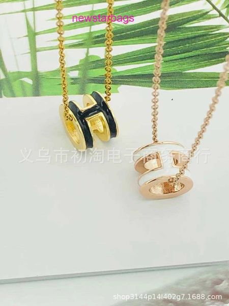 designer herms necklace for sale better-selling korean version simple and luxurious fashion letter h pendant titanium steel lock chain jewel, Black
designer herms necklace for sale better-selling korean version simple and luxurious fashion letter h pendant titanium steel lock chain jewel, Black