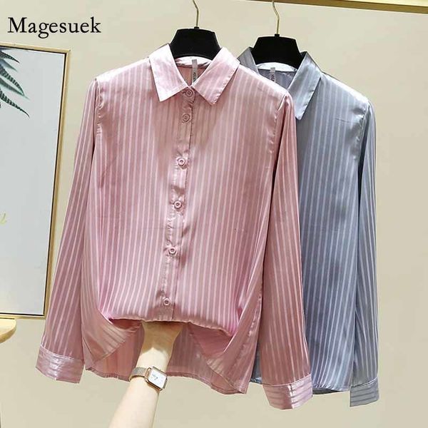 women's blouses shirts autumn women simulation silk lapel satin chiffon blouse women cardigan femme vintage long sleeve stripe bottomin, White
women's blouses shirts autumn women simulation silk lapel satin chiffon blouse women cardigan femme vintage long sleeve stripe bottomin, White