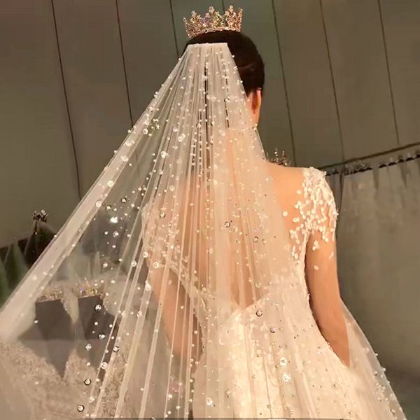 pearl rhinestone veil 350cm*300cm headpieces mesh veil super long bridal party dress veil baroque headwear with wedding jewelry hair accesso, Silver
pearl rhinestone veil 350cm*300cm headpieces mesh veil super long bridal party dress veil baroque headwear with wedding jewelry hair accesso, Silver