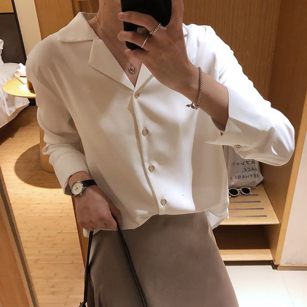 women's blouses shirts blusas mujer harajuku blouse women chiffon shirt women solid shirt casual blouse roupa camisas spring 230309, White
women's blouses shirts blusas mujer harajuku blouse women chiffon shirt women solid shirt casual blouse roupa camisas spring 230309, White