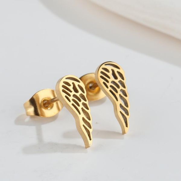 wholesale small earring stainless steel angel wings stud earrings for women girl kids children men jewelry gift, Golden;silver
wholesale small earring stainless steel angel wings stud earrings for women girl kids children men jewelry gift, Golden;silver