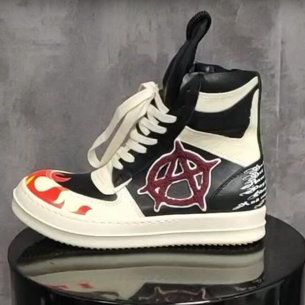 exclusive customized rock embroid boots genuine leather hip hop personalized limited botas, Black
exclusive customized rock embroid boots genuine leather hip hop personalized limited botas, Black