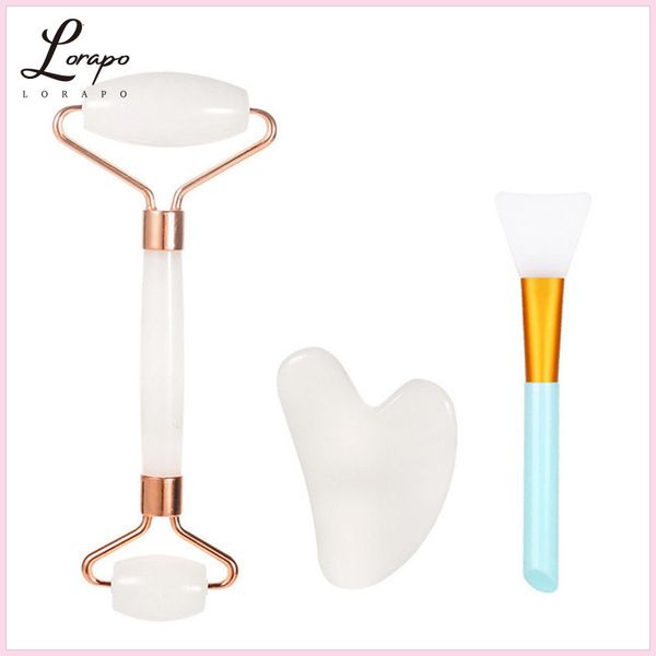face care devices natural rose jade roller massager white gua sha scraping mask brush threepiece set 230309
face care devices natural rose jade roller massager white gua sha scraping mask brush threepiece set 230309