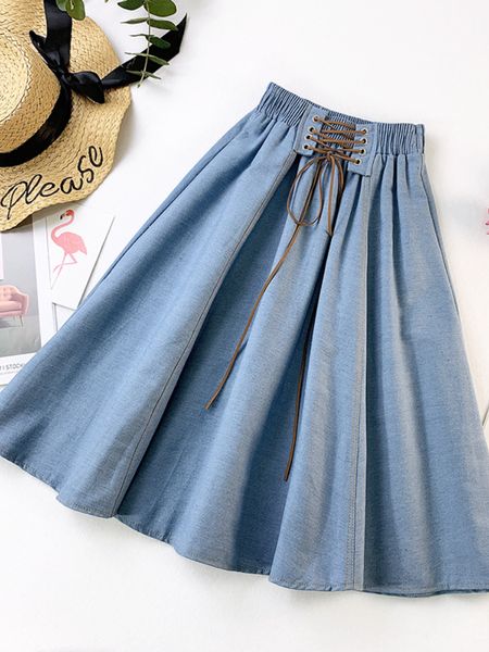skirts spring and summer high waisted half length denim women s mid skirt is thin a line large swing temperament 230308, Black
skirts spring and summer high waisted half length denim women s mid skirt is thin a line large swing temperament 230308, Black