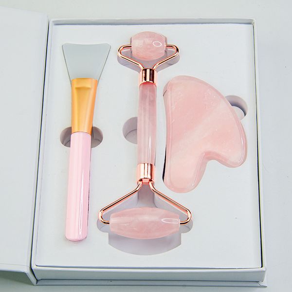 face care devices rose quartz roller scraping stone mask brush set natural pink jade gua sha scraper massage skin tools 230309
face care devices rose quartz roller scraping stone mask brush set natural pink jade gua sha scraper massage skin tools 230309
