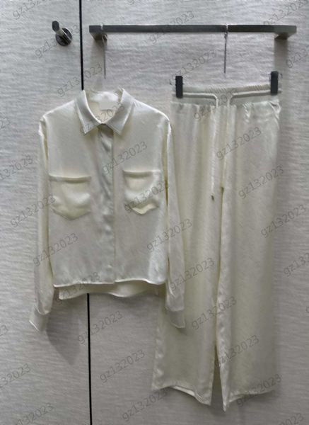 womens two piece pants classic dark jacquard pocket design lapel long sleeves jacket match high waist drawstring loose casual trousers women, White
womens two piece pants classic dark jacquard pocket design lapel long sleeves jacket match high waist drawstring loose casual trousers women, White