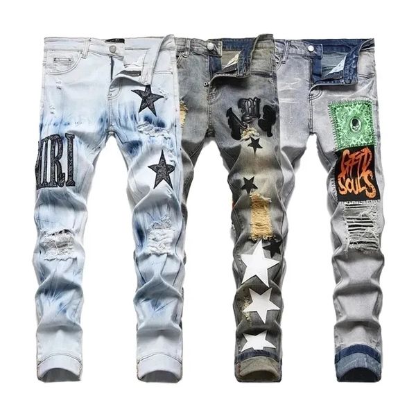 2023 hiking pant ripped embroidery amiri mens jeans hip hop high street brand pantalones vaqueros para hombre motorcycle close designer fitt, Blue
2023 hiking pant ripped embroidery amiri mens jeans hip hop high street brand pantalones vaqueros para hombre motorcycle close designer fitt, Blue