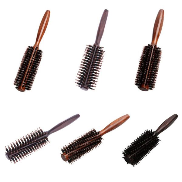 6 types straight twill hair comb natural boar bristle rolling brush round barrel blowing curling diy hairdressing styling tool, Brown
6 types straight twill hair comb natural boar bristle rolling brush round barrel blowing curling diy hairdressing styling tool, Brown