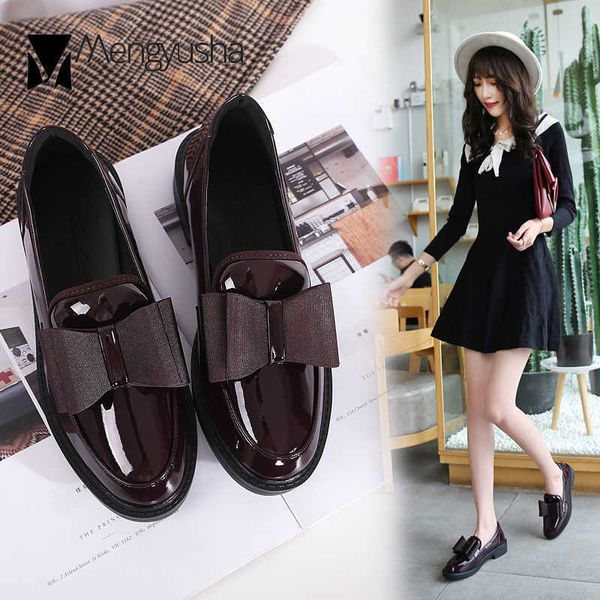 dress shoes butterflyknot small leather shoes women preppy style flats moccasins slip on thick heels shiny oxfords japanned leather loafers, Black
dress shoes butterflyknot small leather shoes women preppy style flats moccasins slip on thick heels shiny oxfords japanned leather loafers, Black