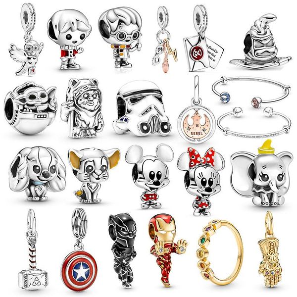 925 silver charm beads dangle alliance rescuer bead fit pandora charms bracelet diy jewelry accessories, Black
925 silver charm beads dangle alliance rescuer bead fit pandora charms bracelet diy jewelry accessories, Black