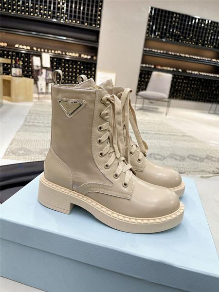 designer luxury womens brushed-leather and re-nylon boots beige leather rubber booties with original box, Black
designer luxury womens brushed-leather and re-nylon boots beige leather rubber booties with original box, Black