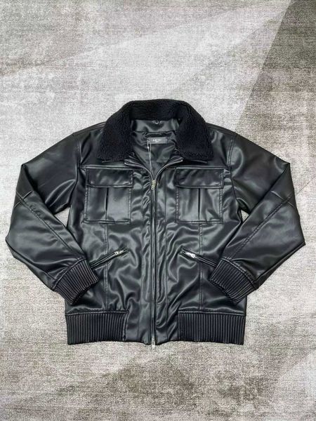 coat jackets men's ammirfur collar leather jacket soft fabric twill lining wool fashion designer brand niche ins celebrity casual leisu, Black;brown
coat jackets men's ammirfur collar leather jacket soft fabric twill lining wool fashion designer brand niche ins celebrity casual leisu, Black;brown