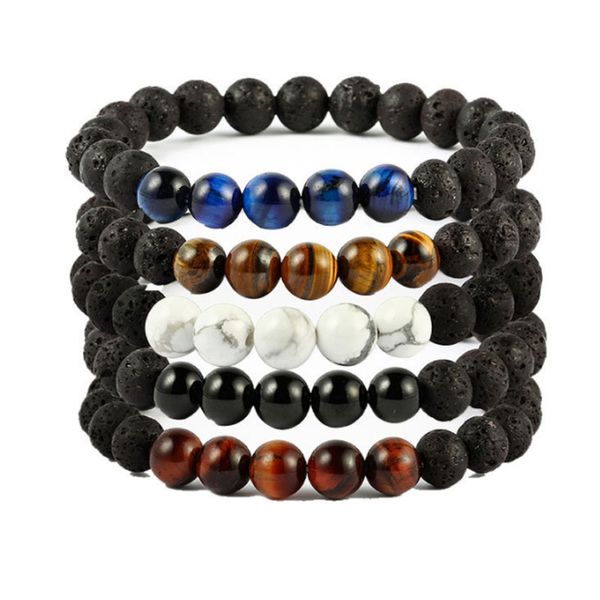 8mm natural lava stone handmade beaded strands charm bracelets elastic jewelry for women men lover, Black
8mm natural lava stone handmade beaded strands charm bracelets elastic jewelry for women men lover, Black