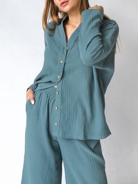 women's sleepwear linad cotton women's home clothes long sleeve v neck 2 piece sets pajamas loose trouser suits winter casual fema, Black;red
women's sleepwear linad cotton women's home clothes long sleeve v neck 2 piece sets pajamas loose trouser suits winter casual fema, Black;red