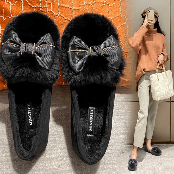 dress shoes butterflyknot rabbit fur loafers female fleeces flats furry moccasins winter warm plush pregnant shoes for women big size 4043, Black
dress shoes butterflyknot rabbit fur loafers female fleeces flats furry moccasins winter warm plush pregnant shoes for women big size 4043, Black