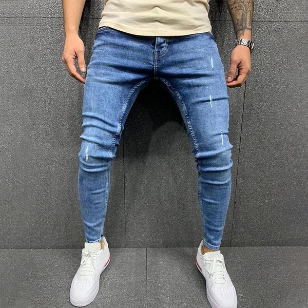 men's jeans blue stretch skinny denim pants 2023 spring autumn fashion classical for 230309
men's jeans blue stretch skinny denim pants 2023 spring autumn fashion classical for 230309