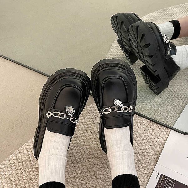 dress shoes loafers woman flats shoes women school girls jk uniform thick sole shoes college platform high britain style leather shoes new, Black
dress shoes loafers woman flats shoes women school girls jk uniform thick sole shoes college platform high britain style leather shoes new, Black