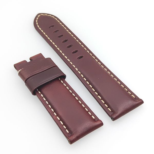 24 mm brown red waxy calf leather watch band strap fit for pam pam 111 wirst watch, Black;brown
24 mm brown red waxy calf leather watch band strap fit for pam pam 111 wirst watch, Black;brown