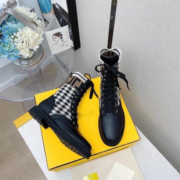 luxury designer rockoko black leather biker boots ff zucca knitted sock-style flats stretch fabric combat ankle boot sneakers with original
luxury designer rockoko black leather biker boots ff zucca knitted sock-style flats stretch fabric combat ankle boot sneakers with original