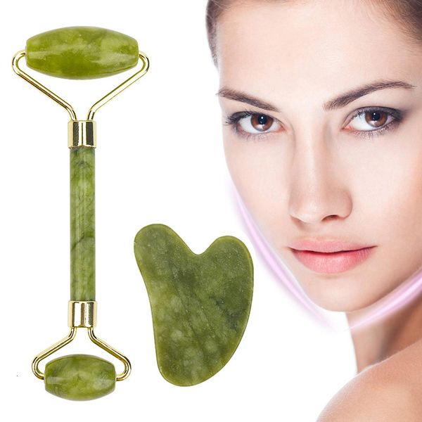 face care devices natural rose quartz jade roller gua sha set body massager stone lifting beauty tools 230309
face care devices natural rose quartz jade roller gua sha set body massager stone lifting beauty tools 230309