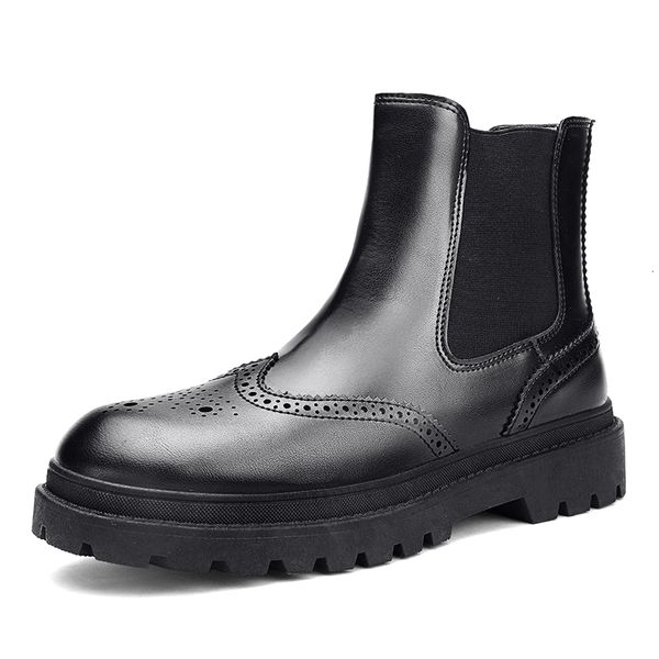 boots men chelsea highshoes thicksoled autumn winter tooling mediumtube british brogue leather botas masculinas 230309, Black
boots men chelsea highshoes thicksoled autumn winter tooling mediumtube british brogue leather botas masculinas 230309, Black