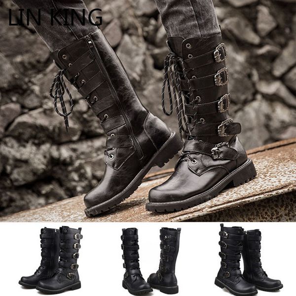 boots spring autumn punk black men midcalf lace up rome motorcycle thick sole buckle long botas man high platform 230309
boots spring autumn punk black men midcalf lace up rome motorcycle thick sole buckle long botas man high platform 230309