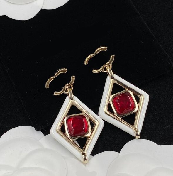 luxury fashion designer dangle earrings women 18k gold plated stud ladies red gemstone diamond shape earring eardrop, Silver
luxury fashion designer dangle earrings women 18k gold plated stud ladies red gemstone diamond shape earring eardrop, Silver