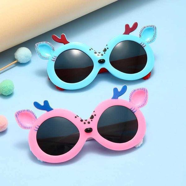 kids sunglasses fashion retro natural deer glasses uv protection baby, Blue 
kids sunglasses fashion retro natural deer glasses uv protection baby, Blue