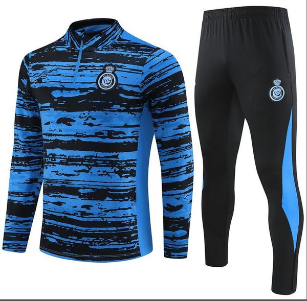 22 23 al nassr fc tracksuit soccer long sleeve training suit 2022 2023 cr7 gonzalo talisca football men kids tracksuit half zipper set, Black
22 23 al nassr fc tracksuit soccer long sleeve training suit 2022 2023 cr7 gonzalo talisca football men kids tracksuit half zipper set, Black