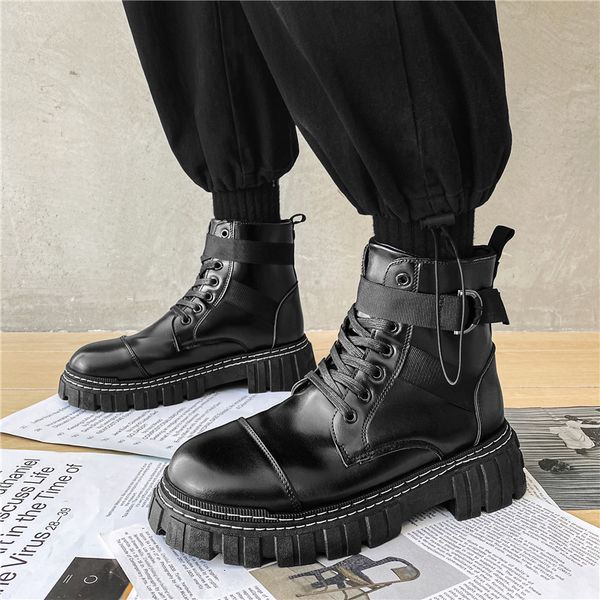 boots fashion black men's motorcyclist boot comfortable platform ankle laceup casual for botas hombre 230309
boots fashion black men's motorcyclist boot comfortable platform ankle laceup casual for botas hombre 230309