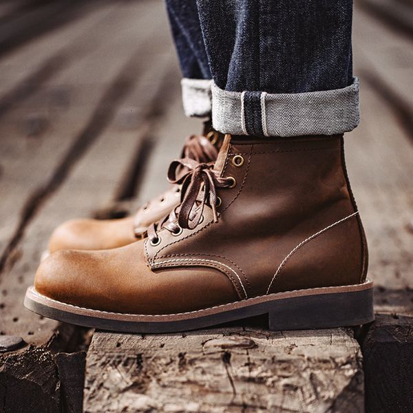 boots maden autumn winter ankle british style midleather men's casual outdoor round toe safety shoes 230309, Black
boots maden autumn winter ankle british style midleather men's casual outdoor round toe safety shoes 230309, Black