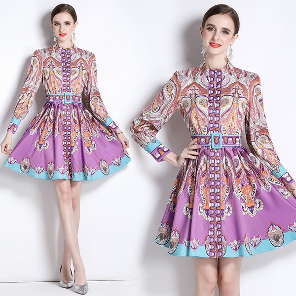 2023 stand collar floral purple dress party women designer lantern sleeve holiday vintage slim print a-line mini dresses autumn ladies offic, Black;gray
2023 stand collar floral purple dress party women designer lantern sleeve holiday vintage slim print a-line mini dresses autumn ladies offic, Black;gray