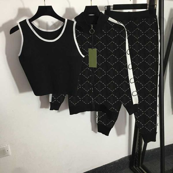 women's two piece pants designer female sport three fashion letters jacquard vest coats trousers creative soft touch tracksuit sets rtg, White
women's two piece pants designer female sport three fashion letters jacquard vest coats trousers creative soft touch tracksuit sets rtg, White