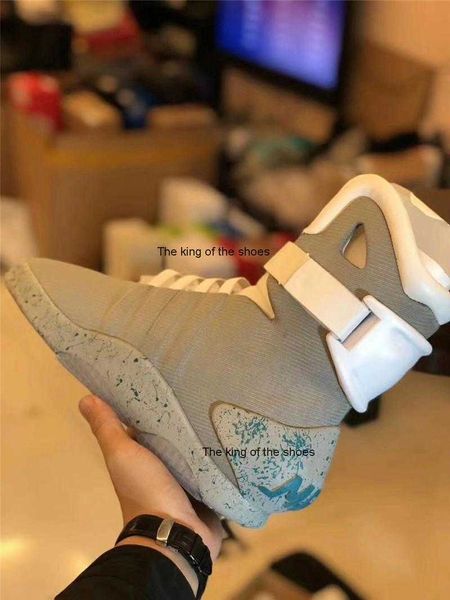 2020 authentic air mag back to the future glow in the dark gray sneakers marty mcfly's led shoes lighting up mags black red boots size
2020 authentic air mag back to the future glow in the dark gray sneakers marty mcfly's led shoes lighting up mags black red boots size